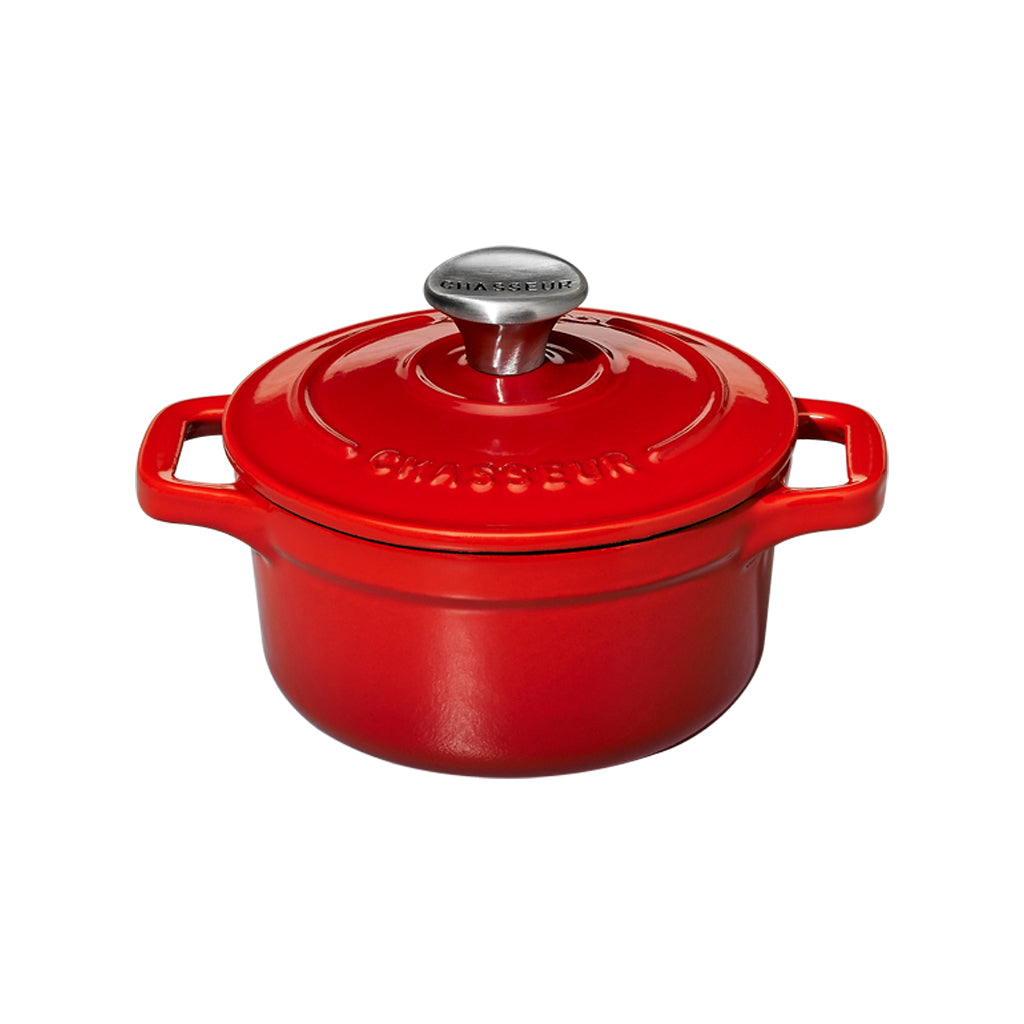 Chasseur Cast Iron Round Casserole, Ruby Red