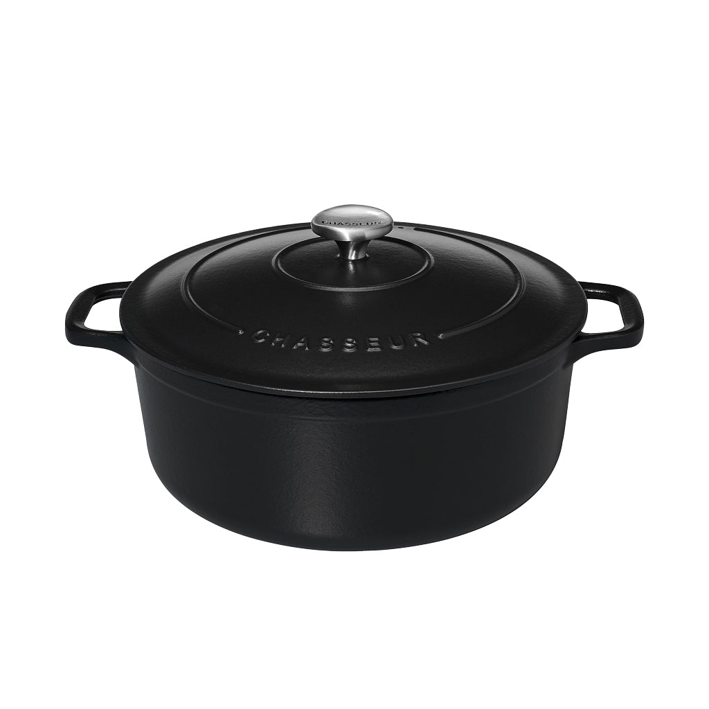 Chasseur Cast Iron Round Casserole Matte Black Cantine Fran aise