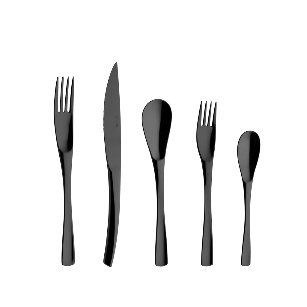 Degrenne XY Black Cutlery Collection, 5 Pieces