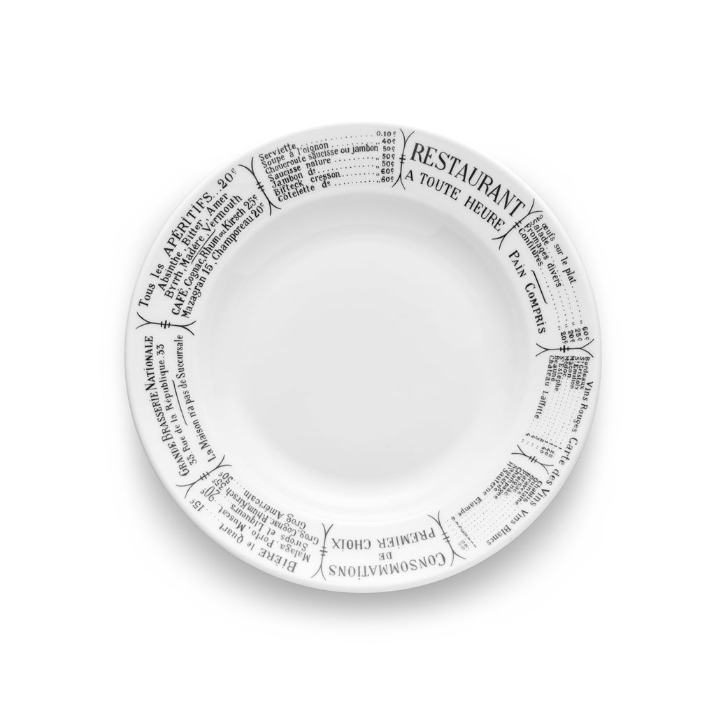 Pillivuyt Brasserie Soup Plates, 9", Set of 4